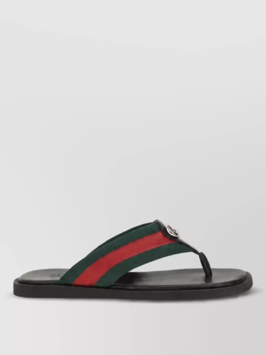 Gucci Nylon Flip-Flop Sandals