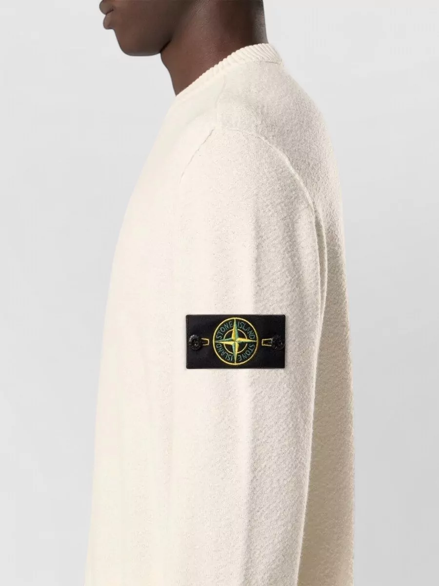 Stone Island Virgin Wool Ribbed Loose-Fit Sweater