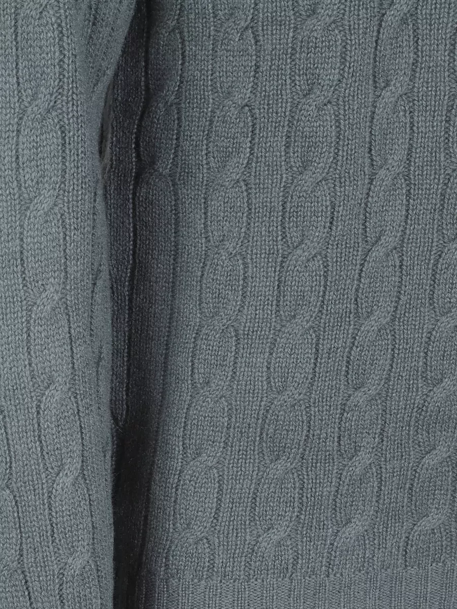 Drumohr Long Sleeve Cable Knit Crew Neck Sweater