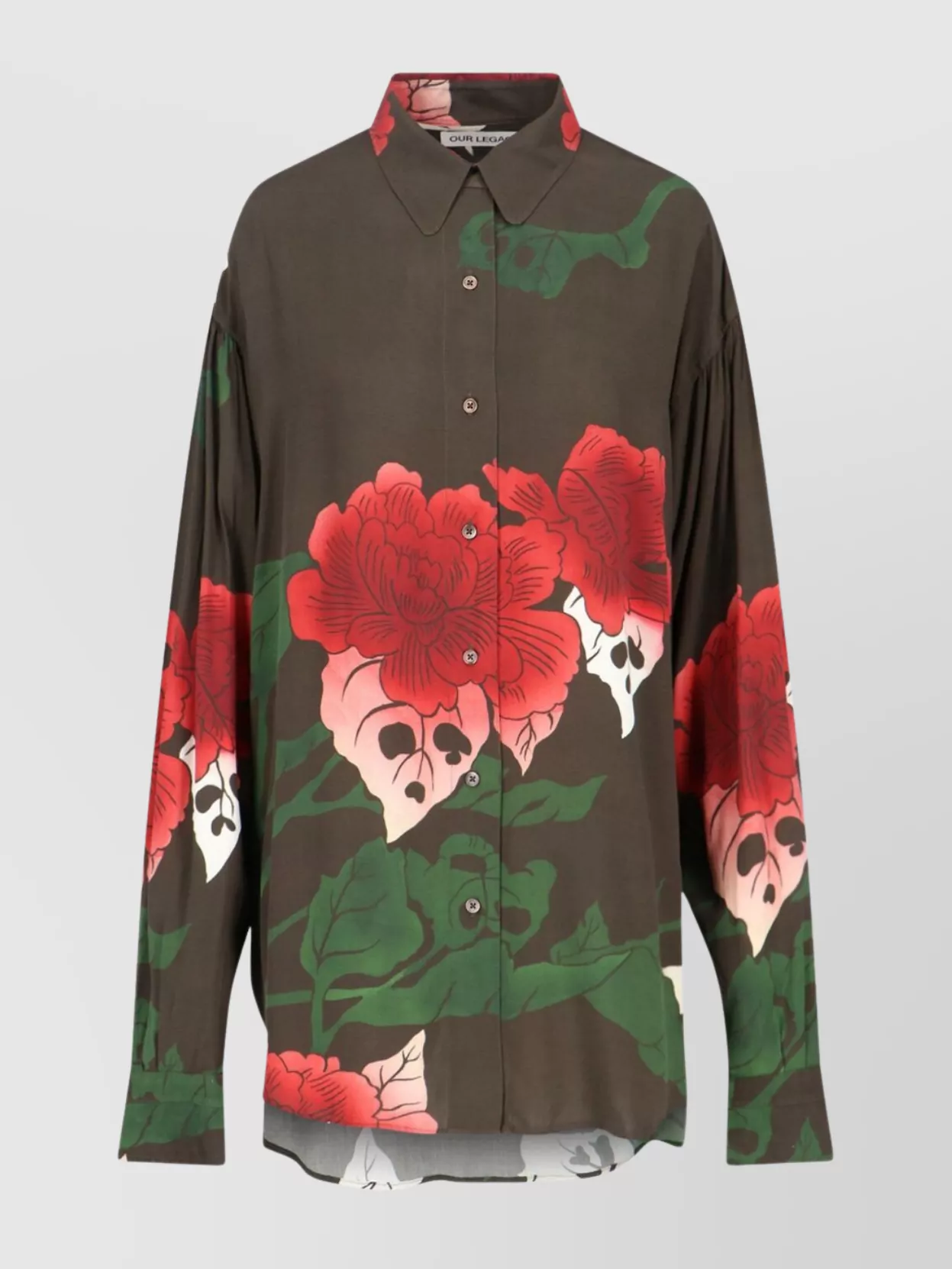 Our Legacy Floral Print Long Sleeve Casual Top In Multi