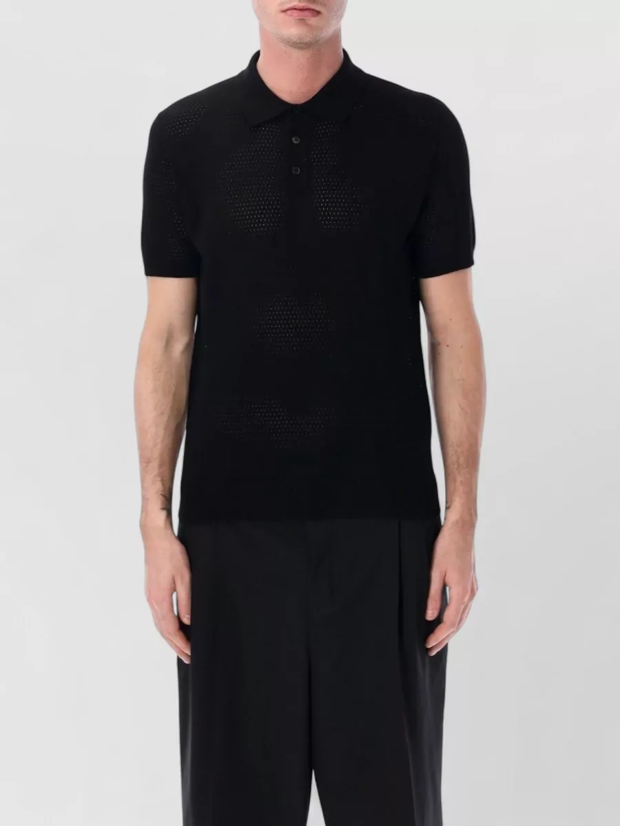 Roberto Collina mesh cotton polo shirt
