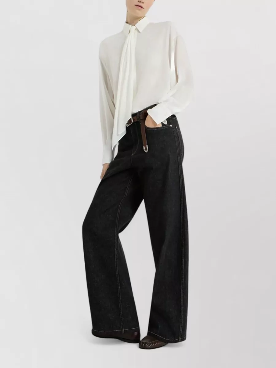 Brunello Cucinelli Denim Loose Barrel Jeans