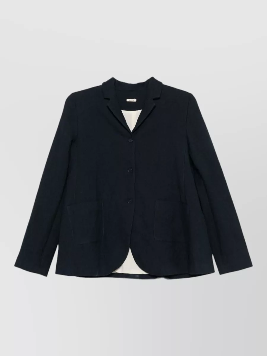 Apuntob single-breasted wool and cotton coat