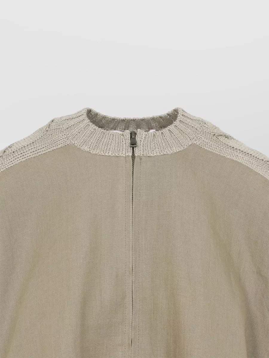 Max Mara Linen Cable-Knit Short-Sleeve Cardigan