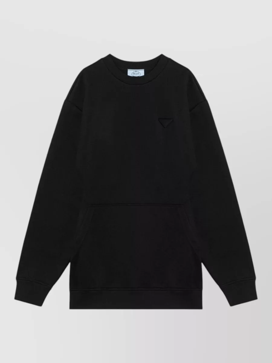 Prada short plush sweatshirt dress