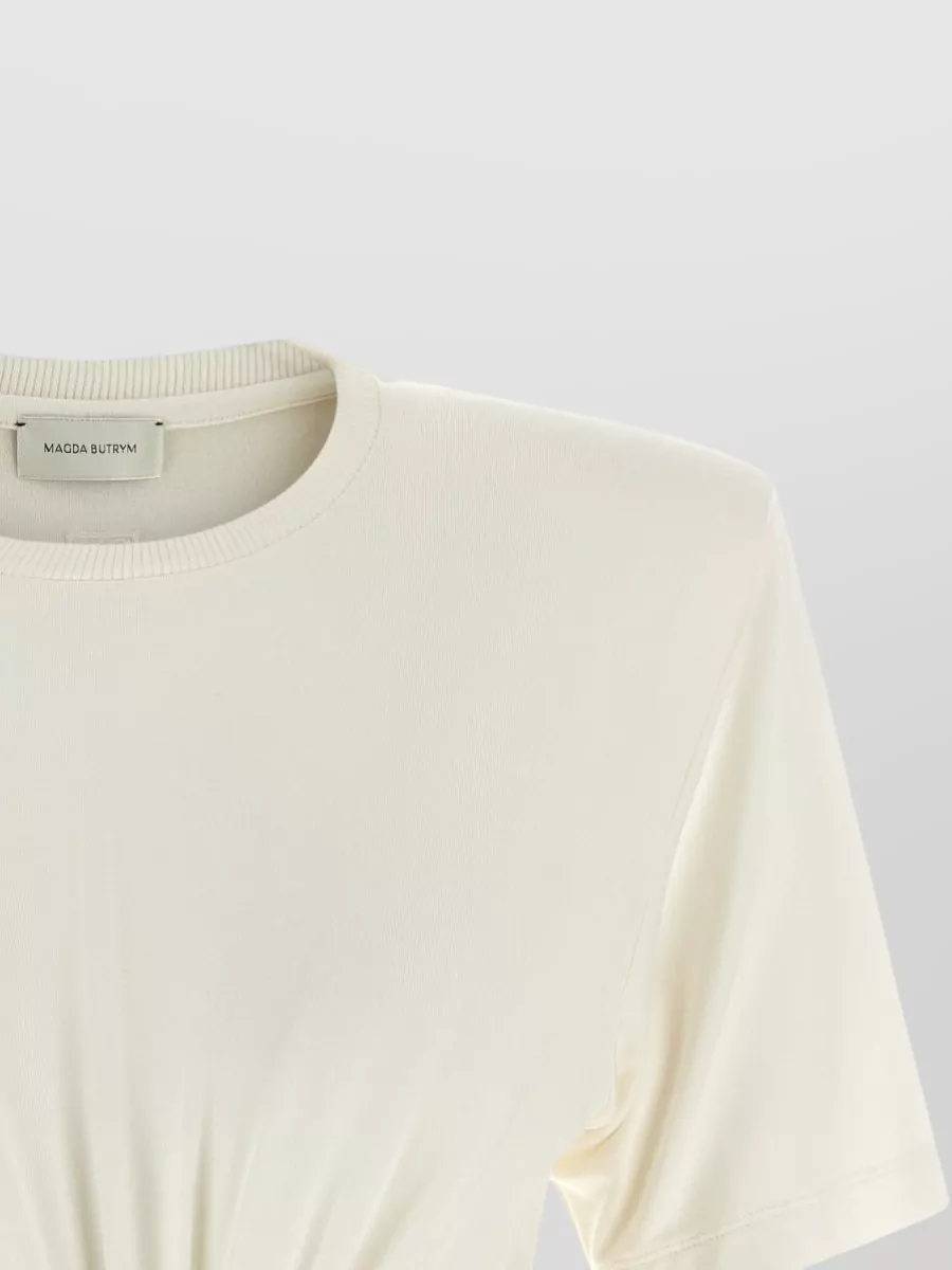 Magda Butrym Knotted Short Sleeve Crew Neck T-Shirt