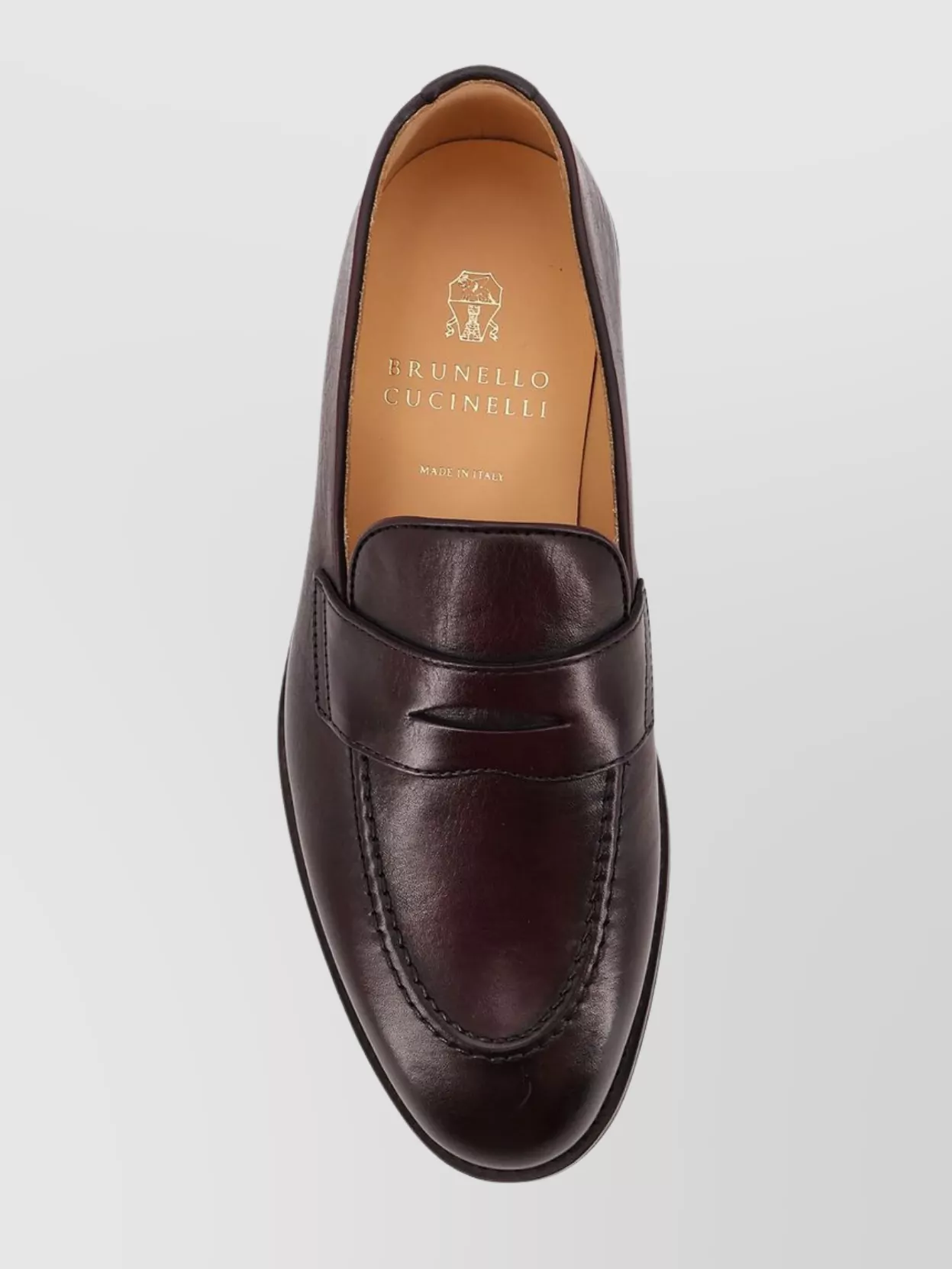 Brunello Cucinelli Leather Slip-On Loafers Rubber Sole
