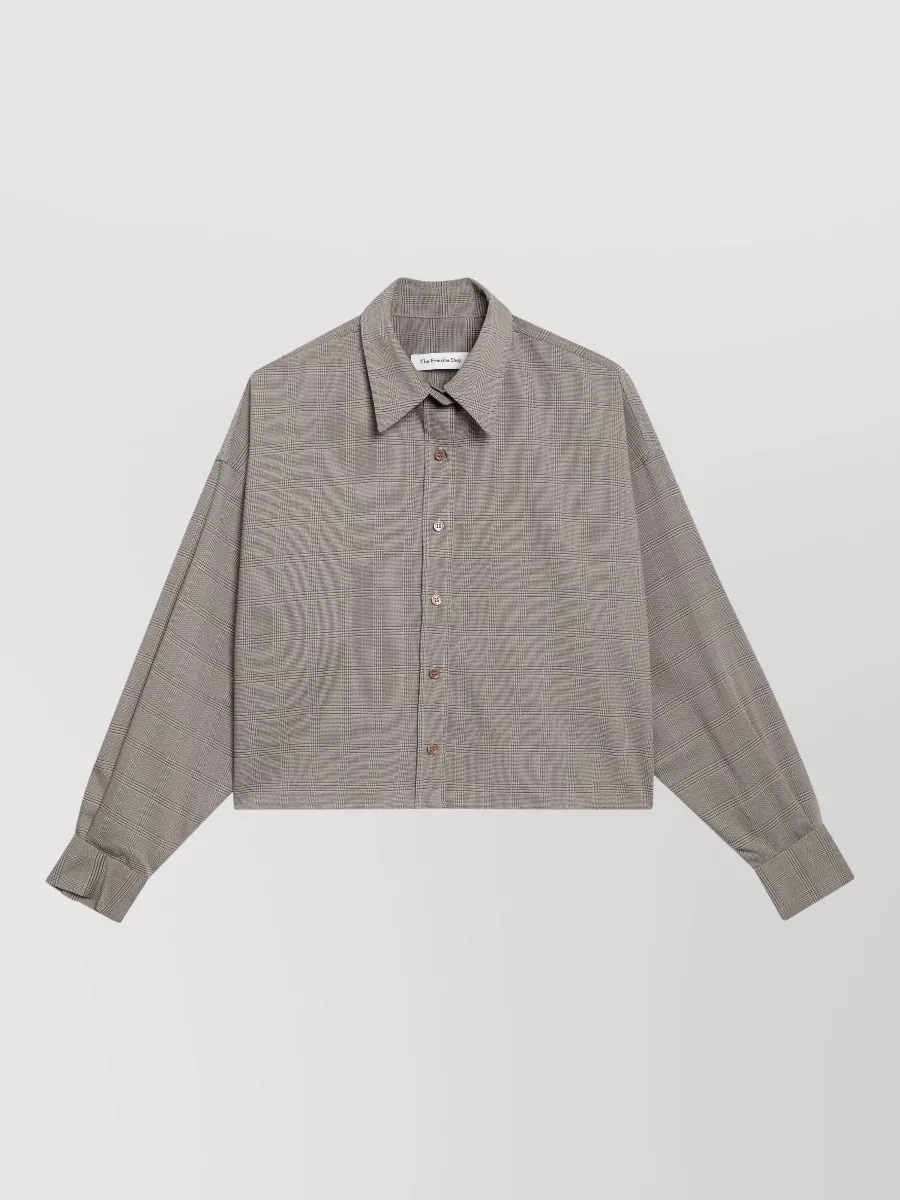 The Frankie Shop wool checked cropped jacket