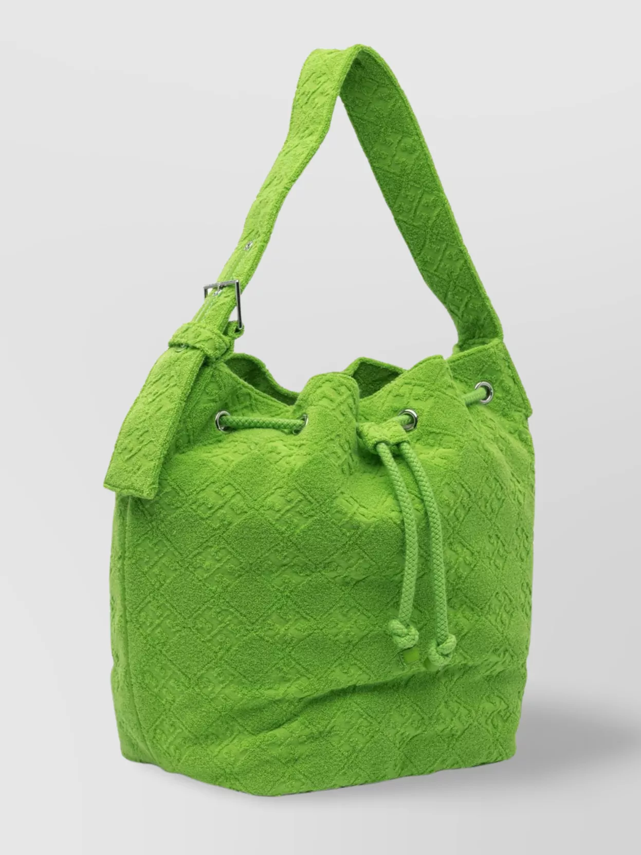 Tory Burch Textured Fabric Shoulder Bags With Adjustable Strap
