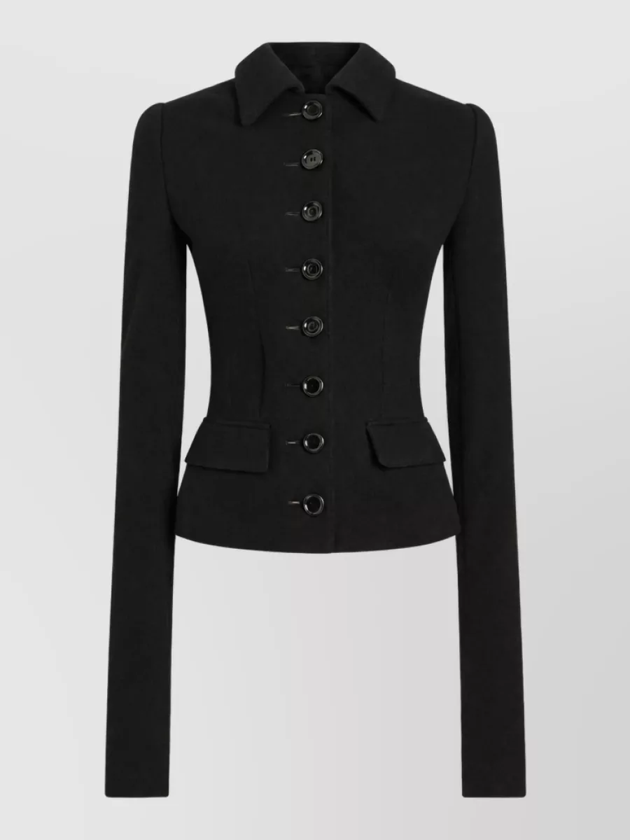 Dolce&Gabbana virgin wool slim-fit single-breasted coat