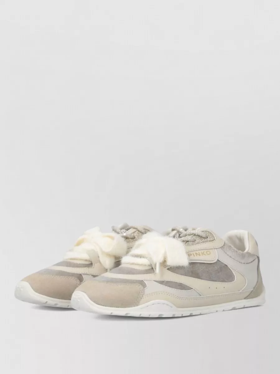 Pinko leather low-top sneakers