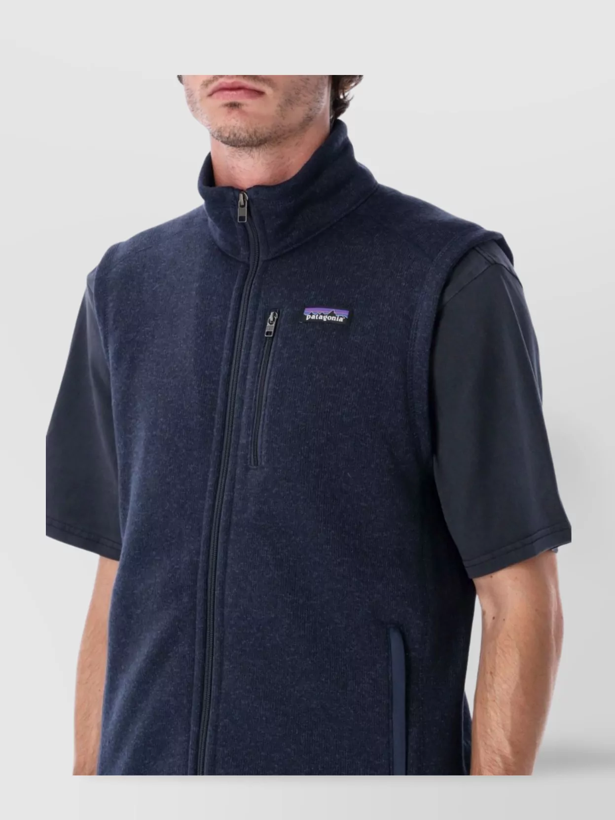 Patagonia Fleece Vest With High Stand Collar