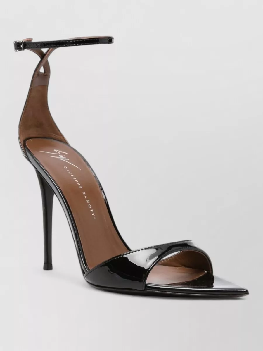 Giuseppe Zanotti patent leather ankle-strap pointed-toe stiletto pumps