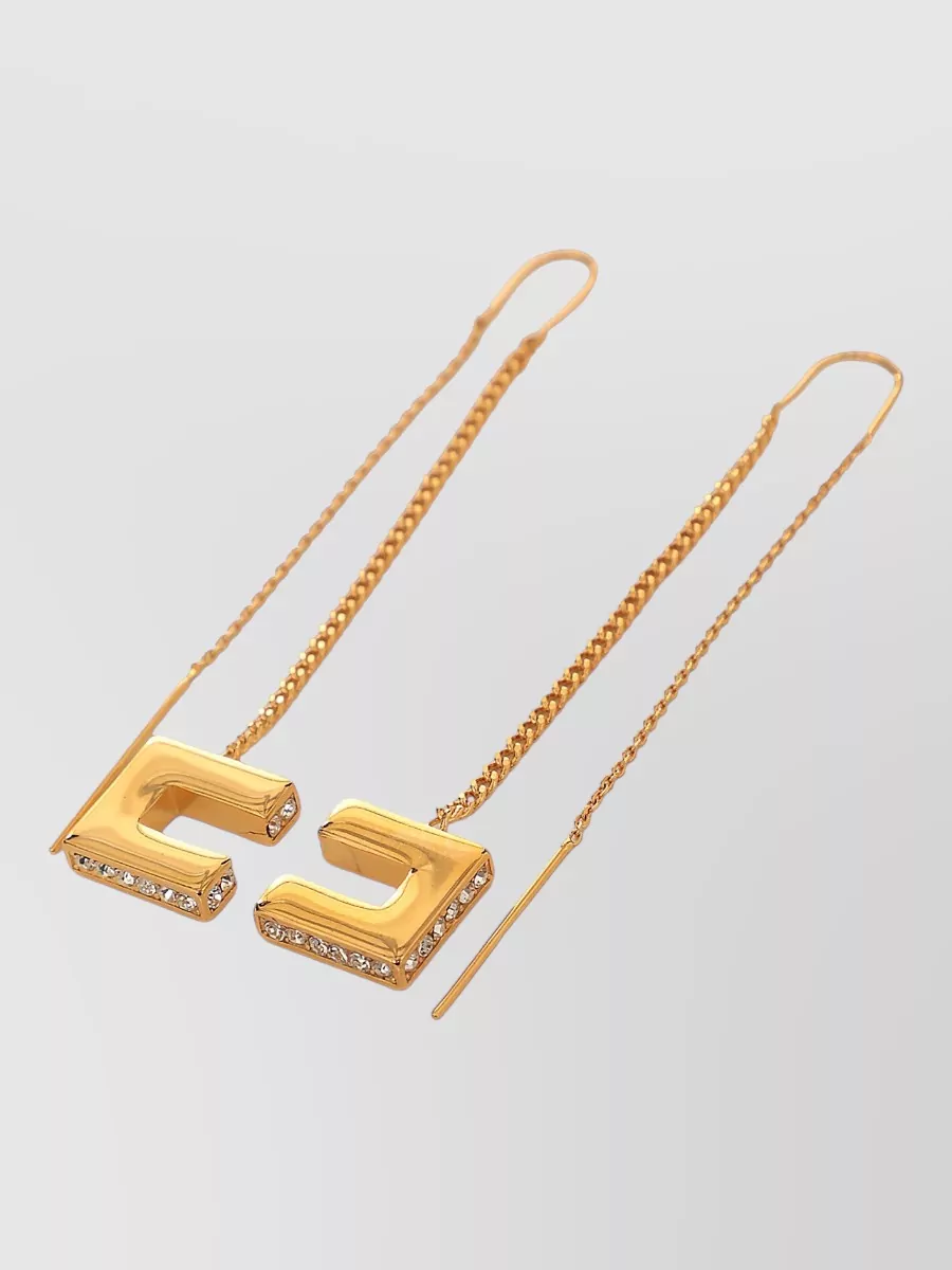 Elisabetta Franchi Logo-Pendant Earrings