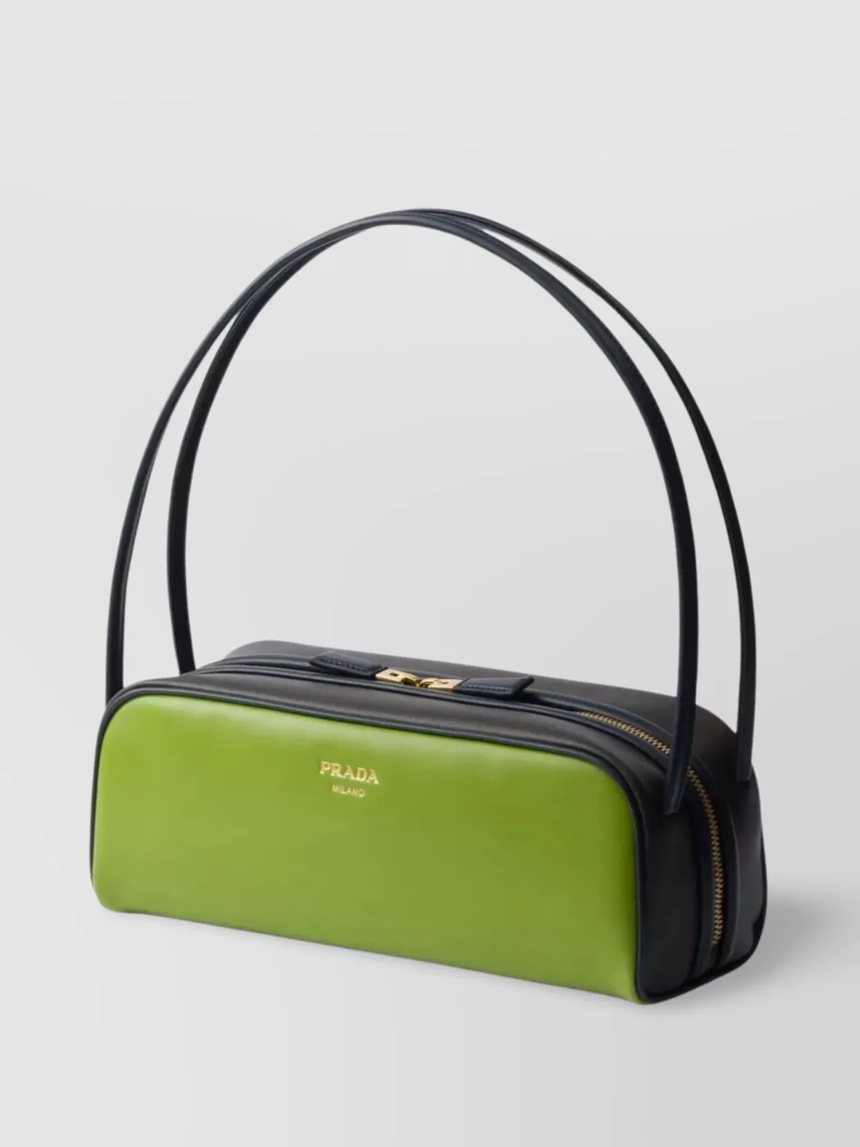 Prada Smooth Leather Shoulder Bag With Top Handle