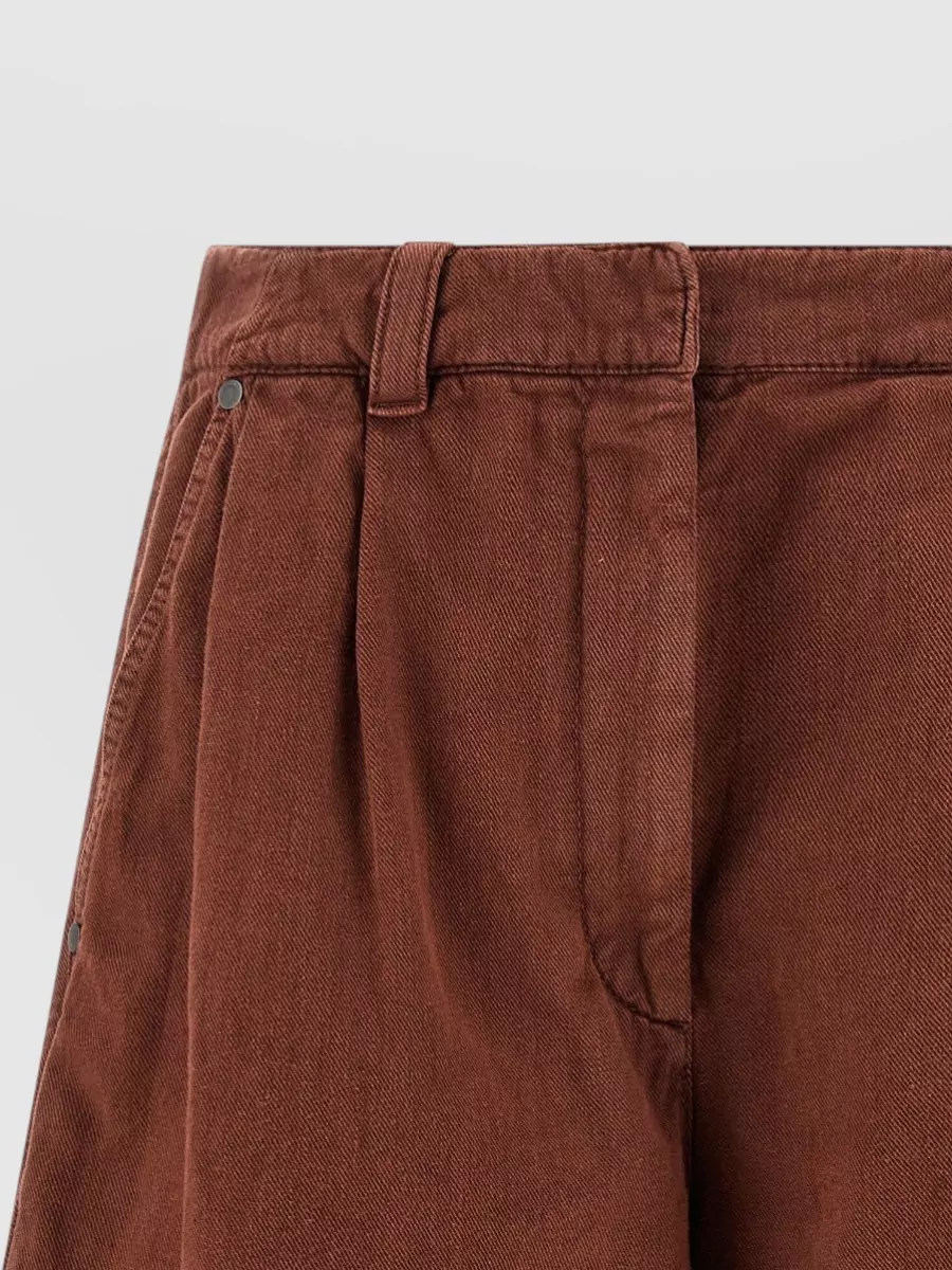 Brunello Cucinelli Cotton Linen Baggy Shorts