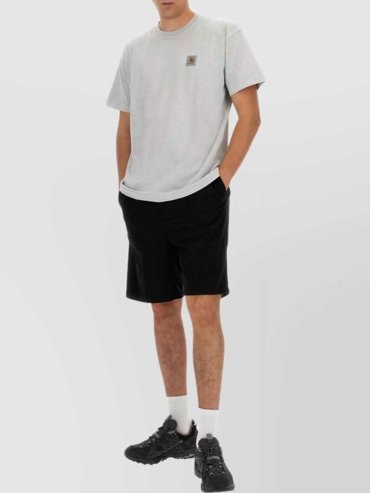 Carhartt Flint Shorts With Back And Side Pockets In Black