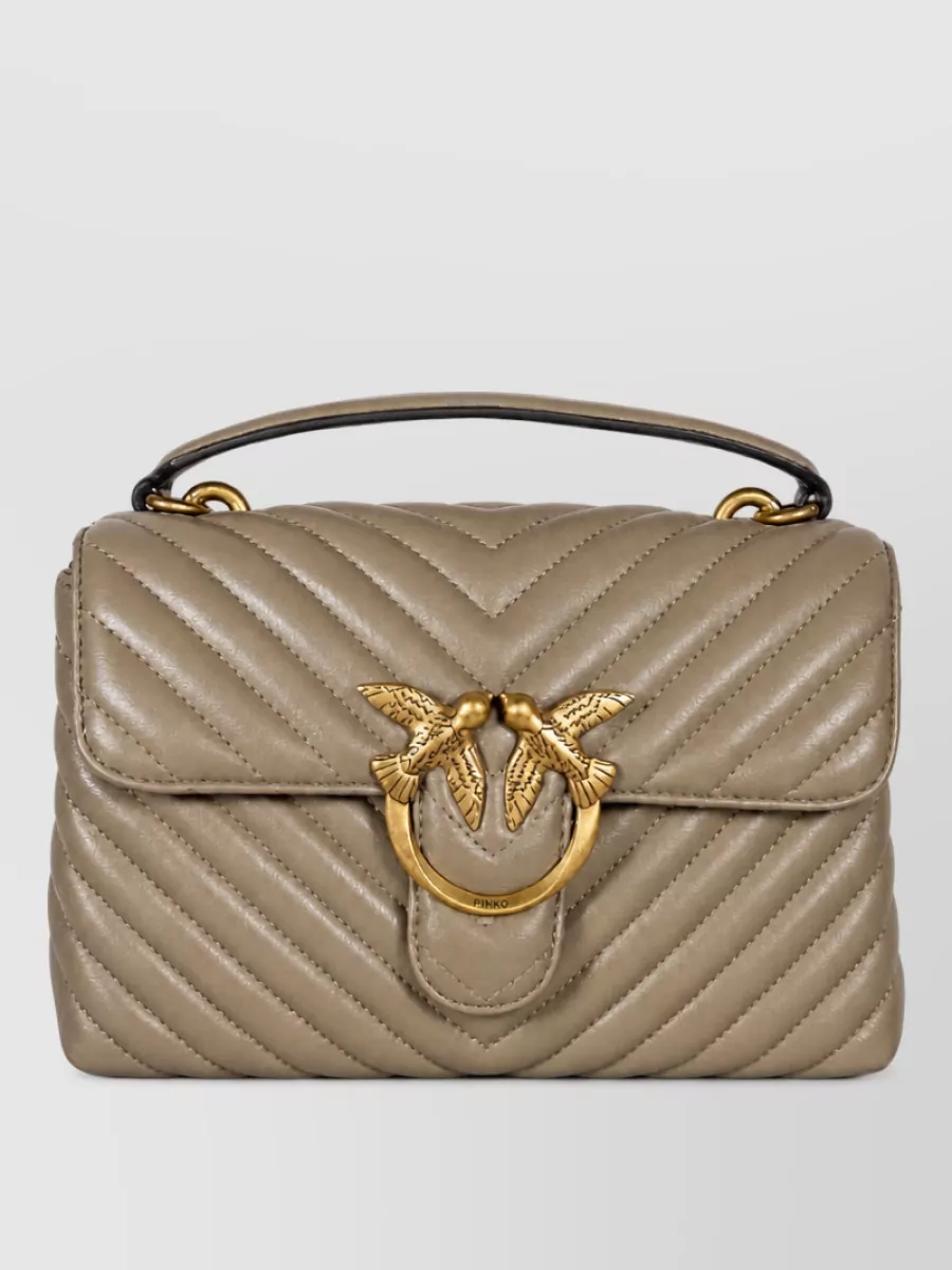 Pinko love bag puff leather clutch bag