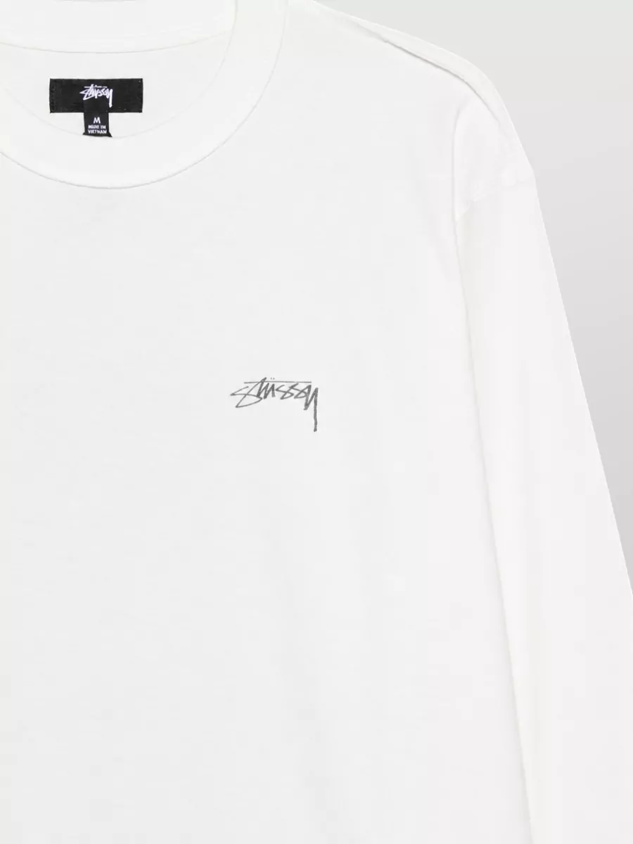 Stüssy Cotton Logo Print Long Sleeve T-Shirt