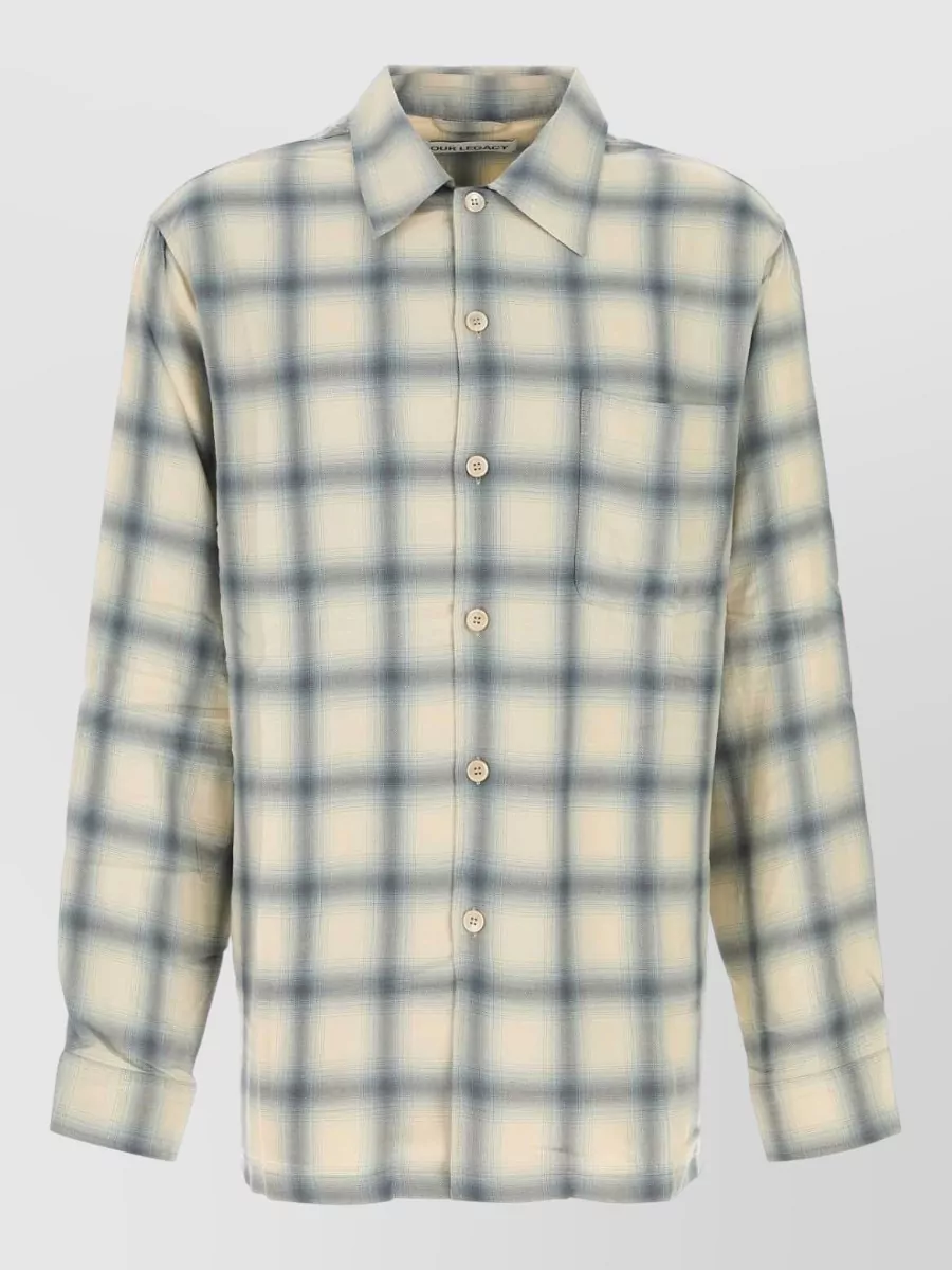 Our Legacy Embroidered oversized viscose shirt