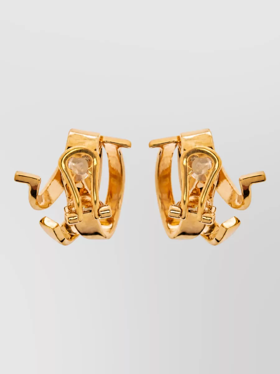 Ferragamo Brass Hoop Earrings