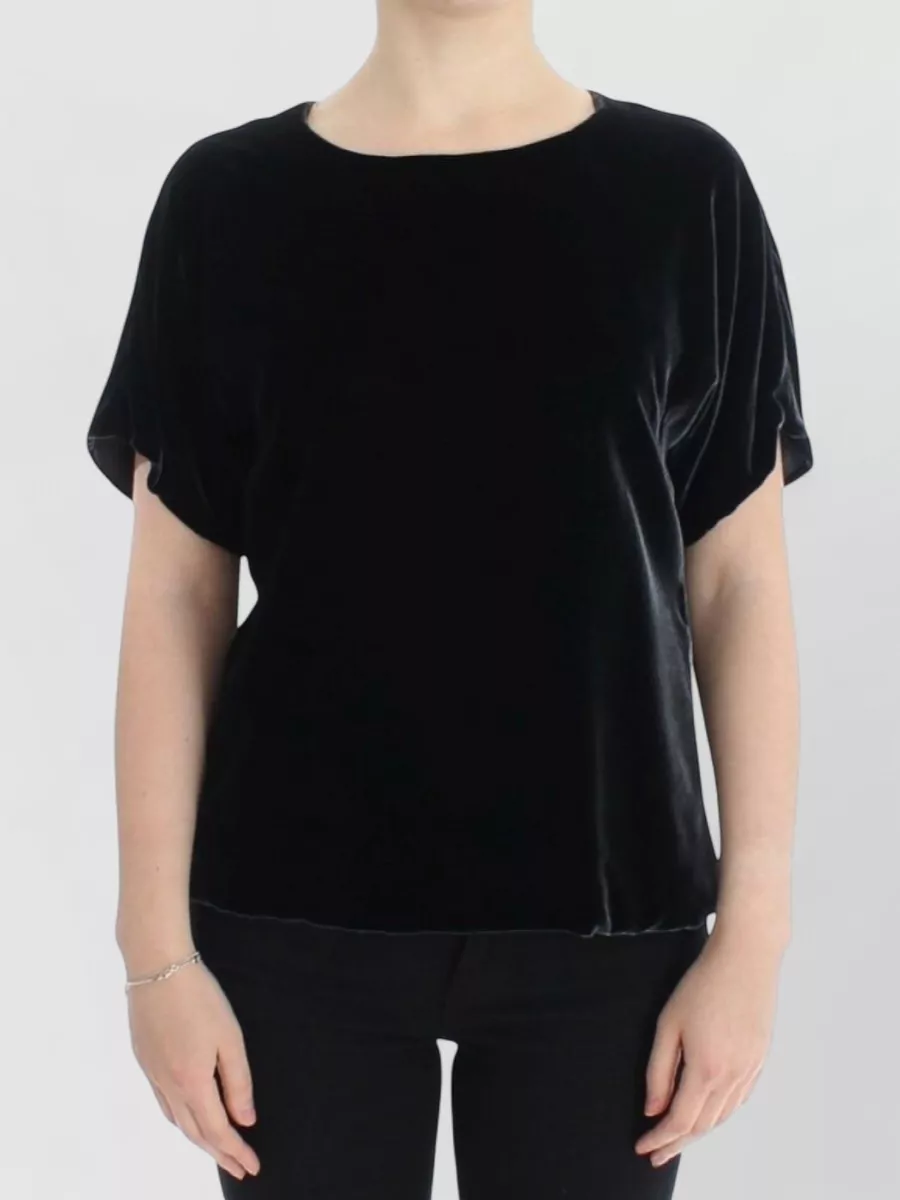 Dolce&Gabbana Velvet short-sleeve blouse