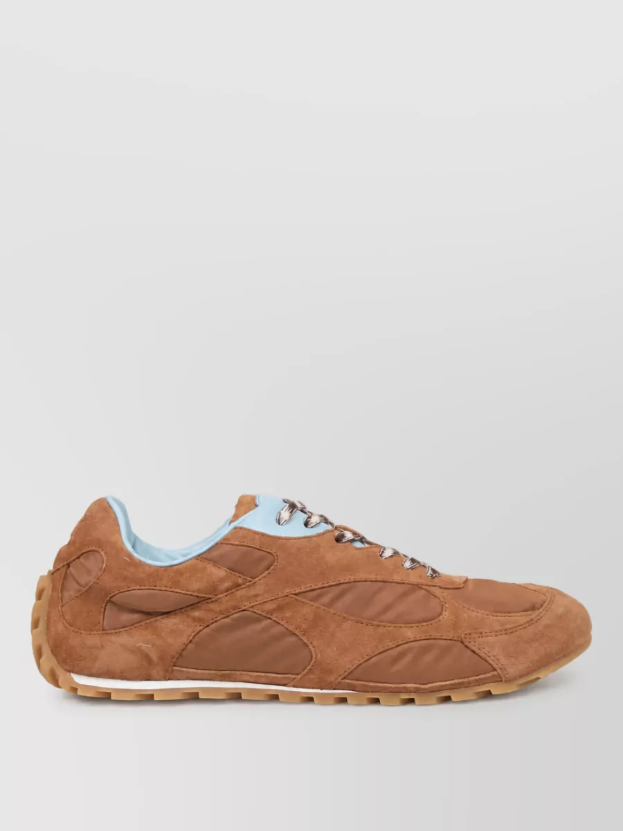 Bottega Veneta Leather Orbit Flash Lace-Up Sneakers