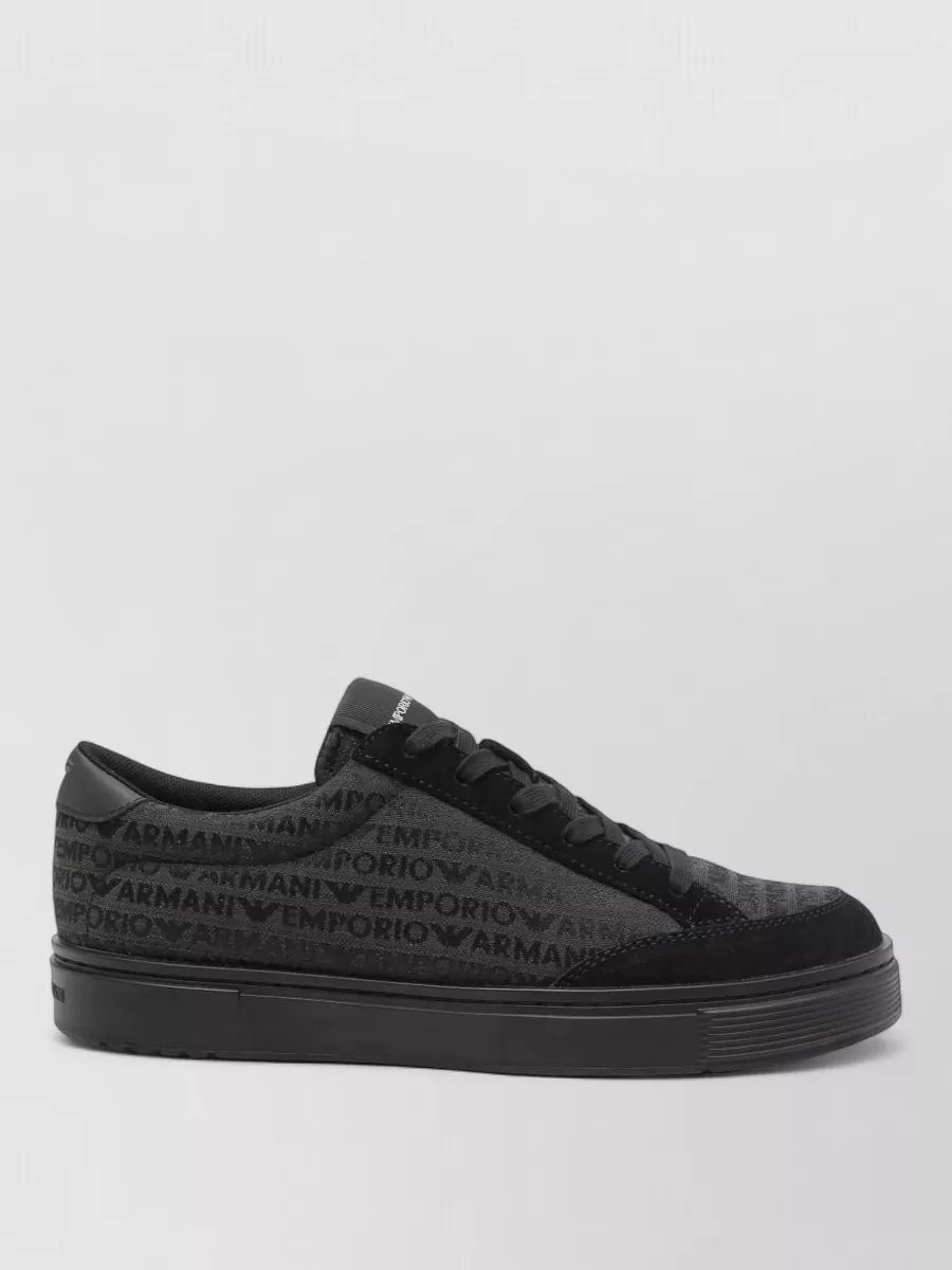 Emporio Armani Low Sneakers Flat Sole Round Toe