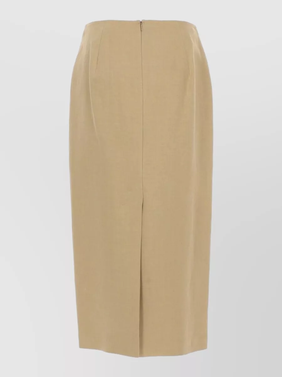 Max Mara Linen Slim-fit Midi Skirt