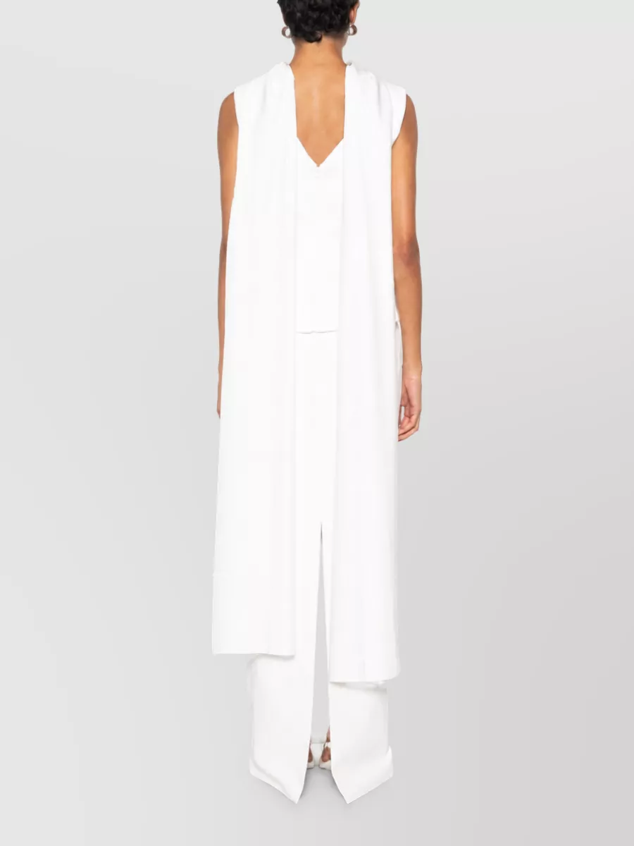 Solace London Sleeveless High Neck Draped Maxi Dress