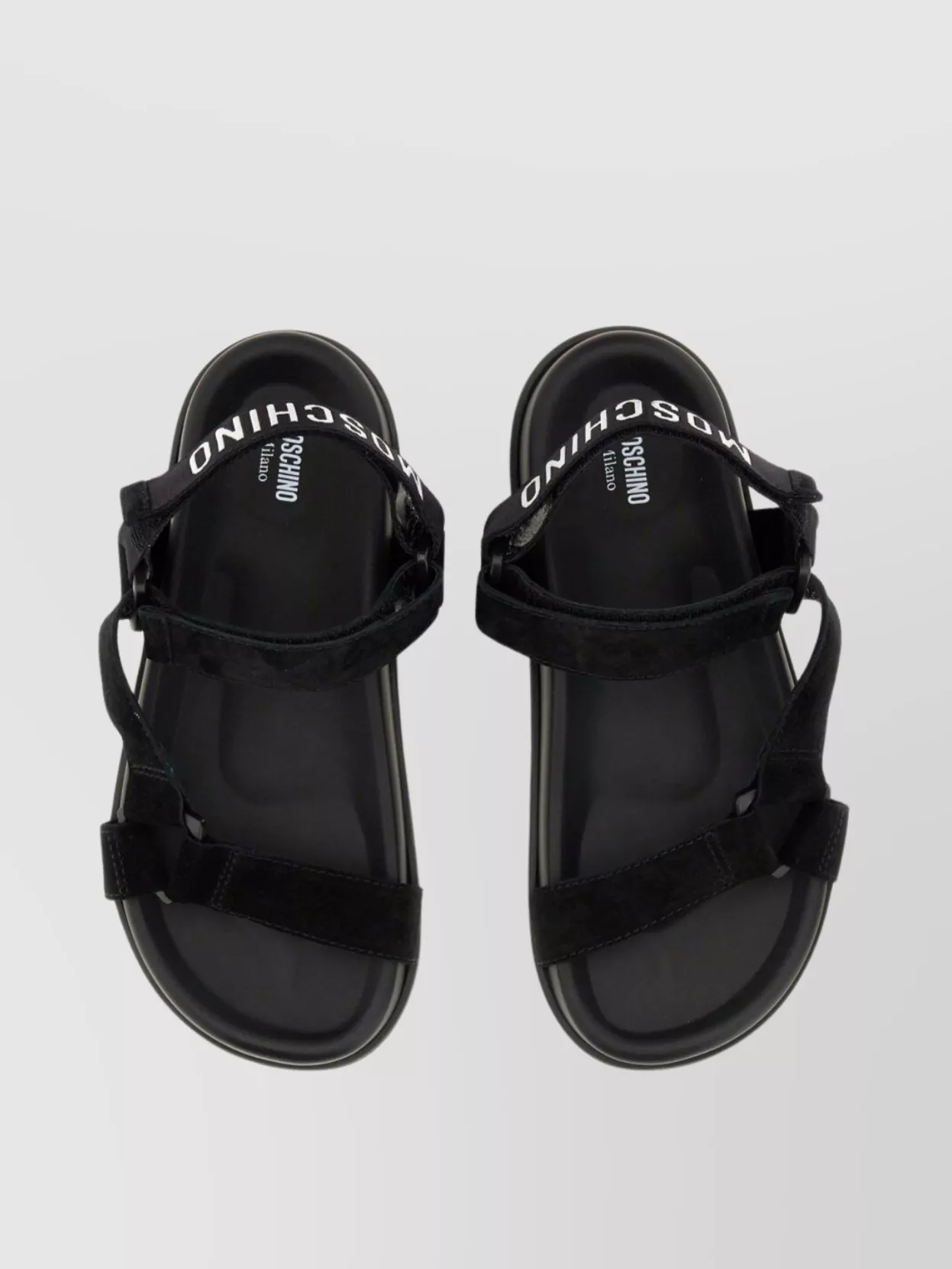 Moschino Logo Open Toe Platform Sandals