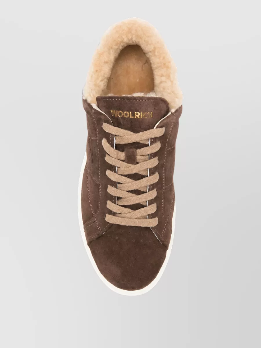 Woolrich Suede Shearling-Lined Lace-Up Shoes