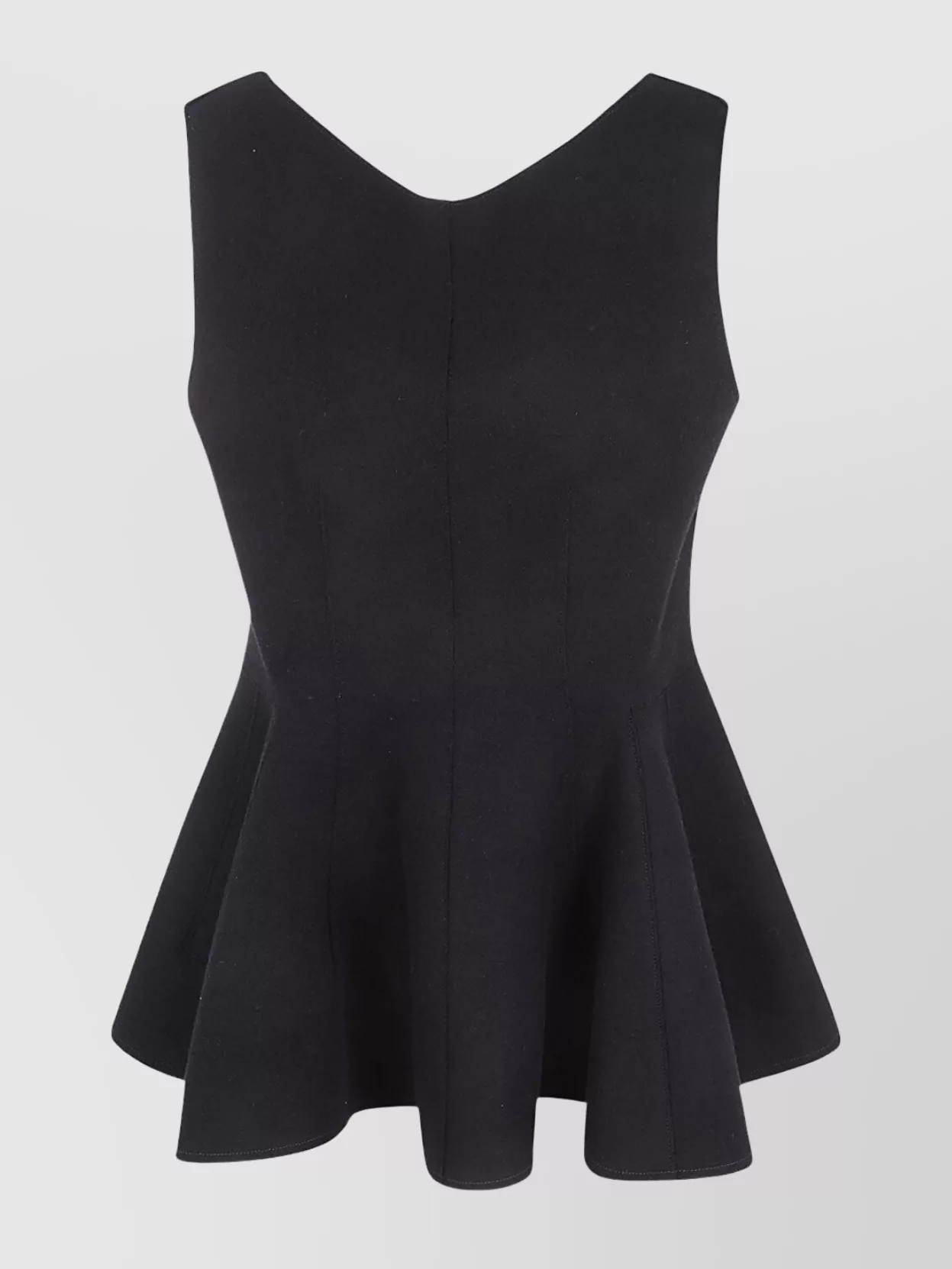 Lanvin Flared Sleeveless Peplum Top