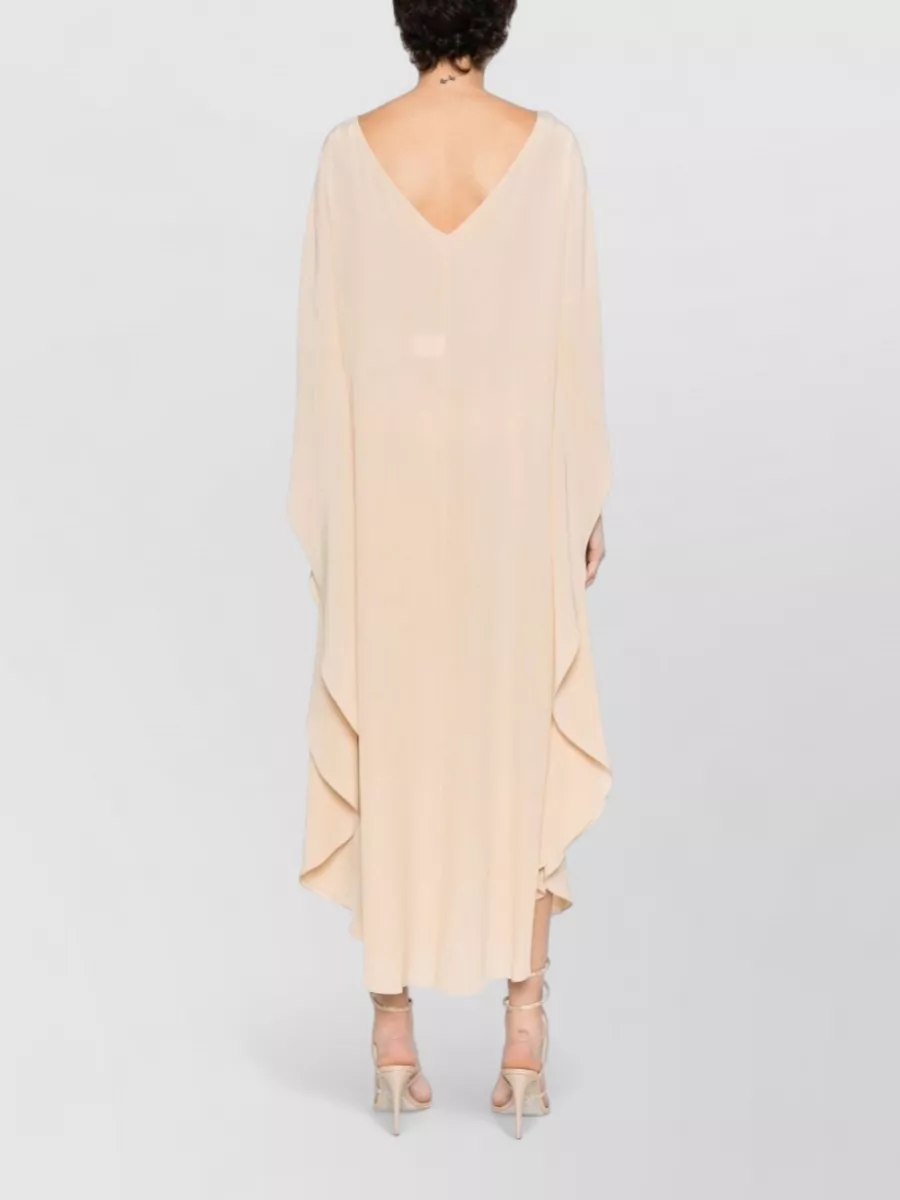 Gianluca Capannolo Silk Short-Sleeve Midi Dress