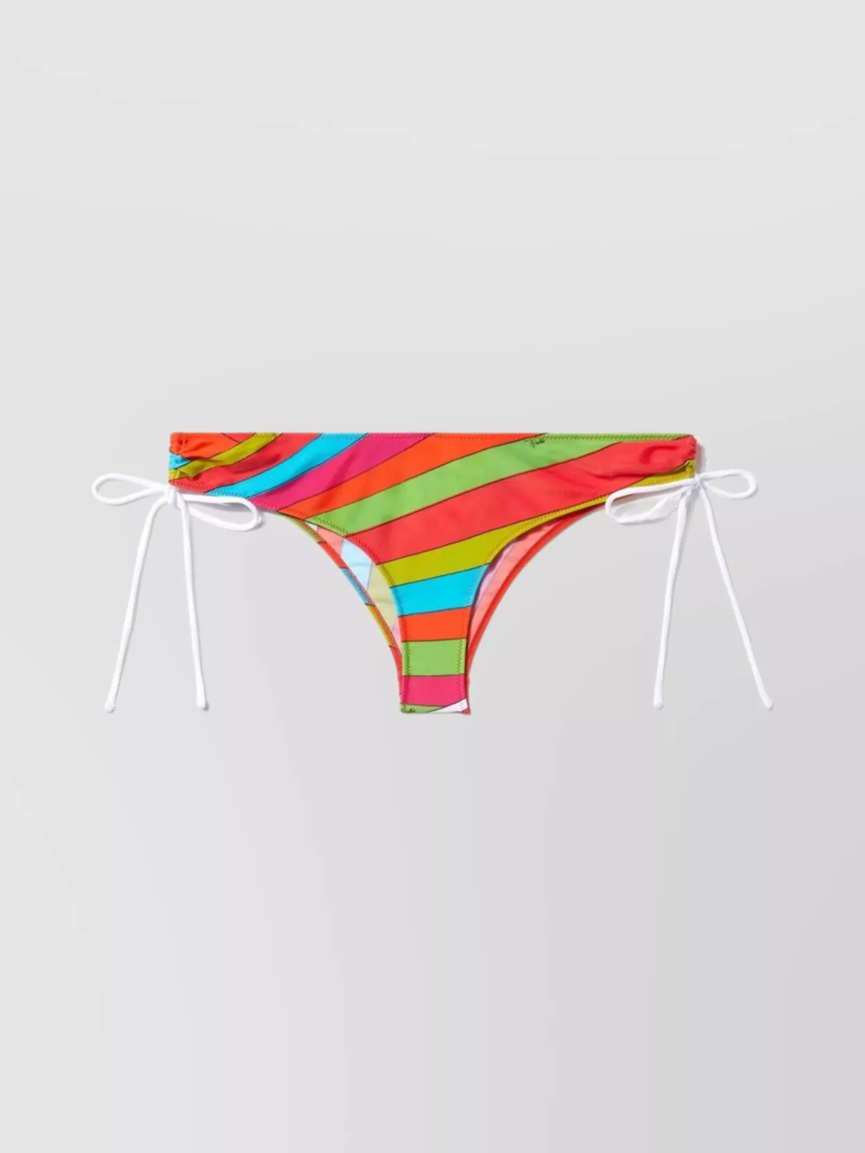 Shop Emilio Pucci Striped Bodycon Low-rise Stretch Bikini Briefs