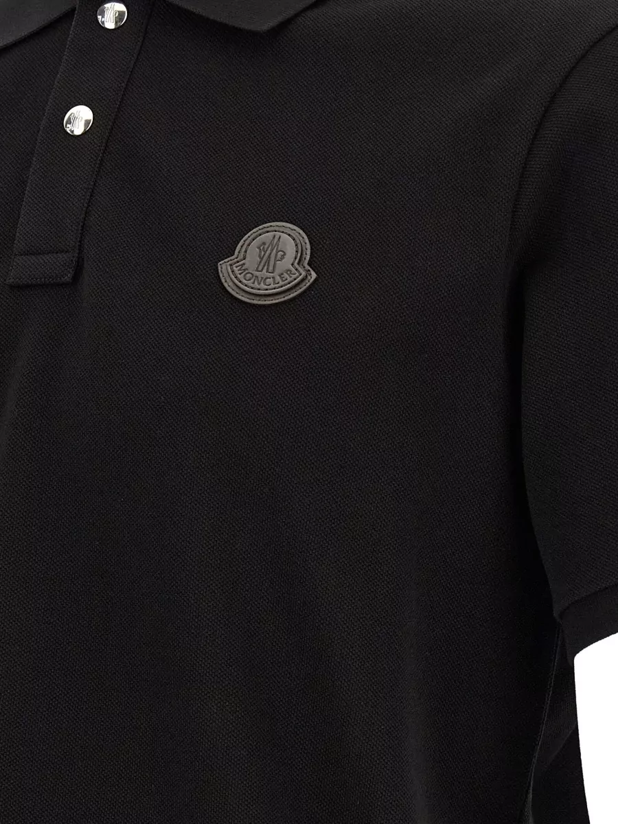 Moncler Piqué Short-Sleeve Polo Shirt