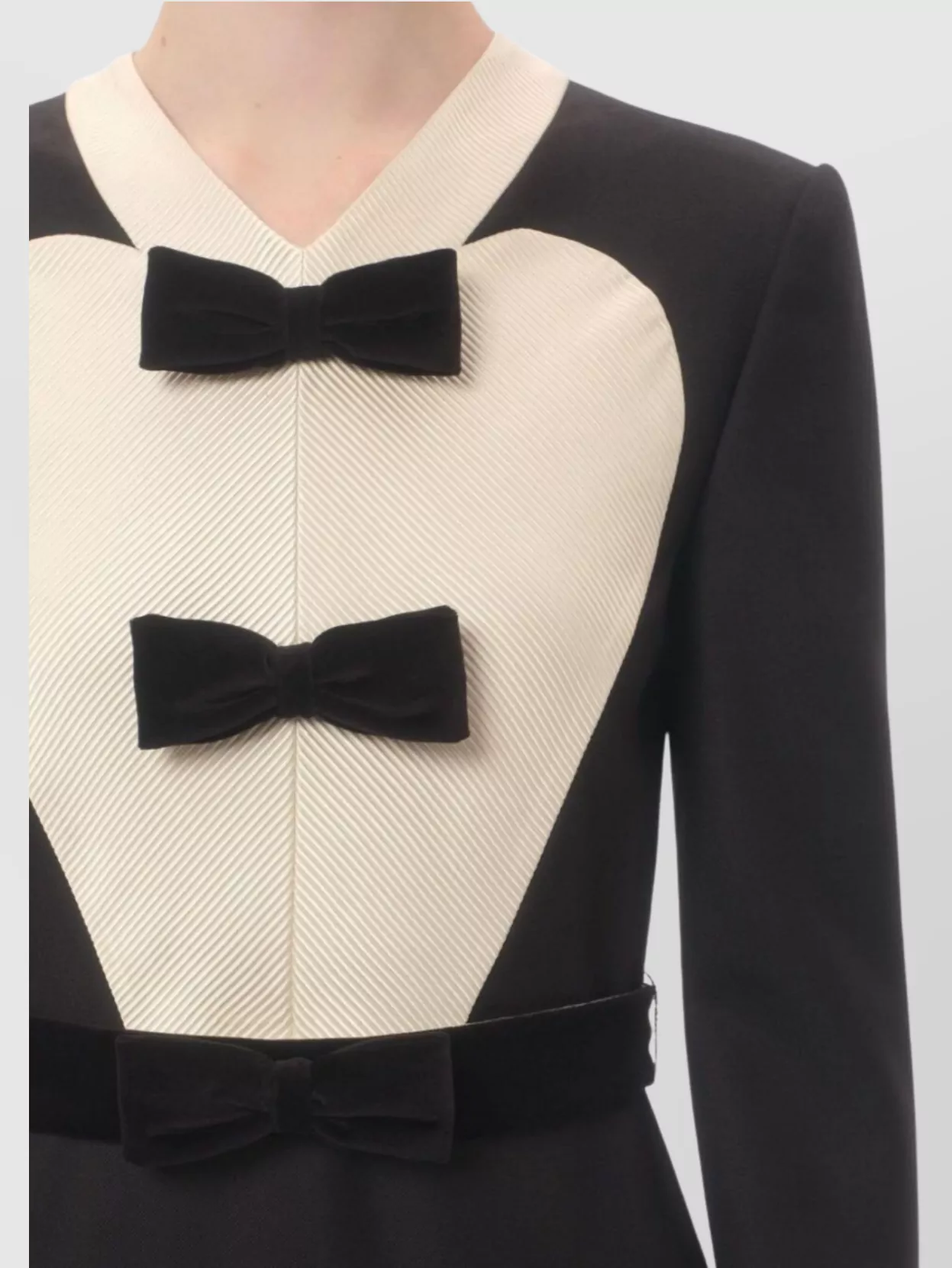 Valentino Bow Peplum Midi Dress