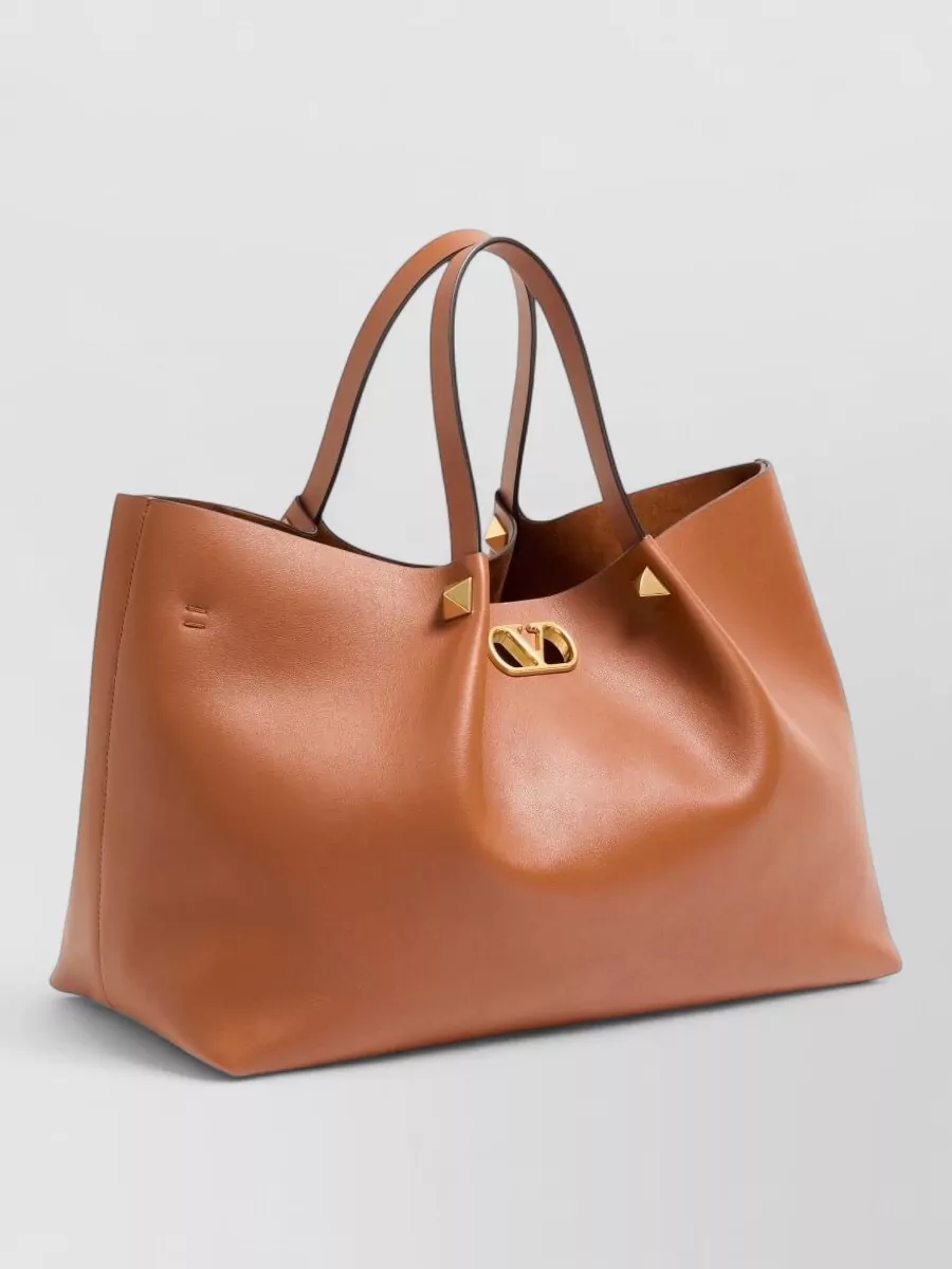 Valentino Garavani Vlogo Signature Large Leather Tote Bag