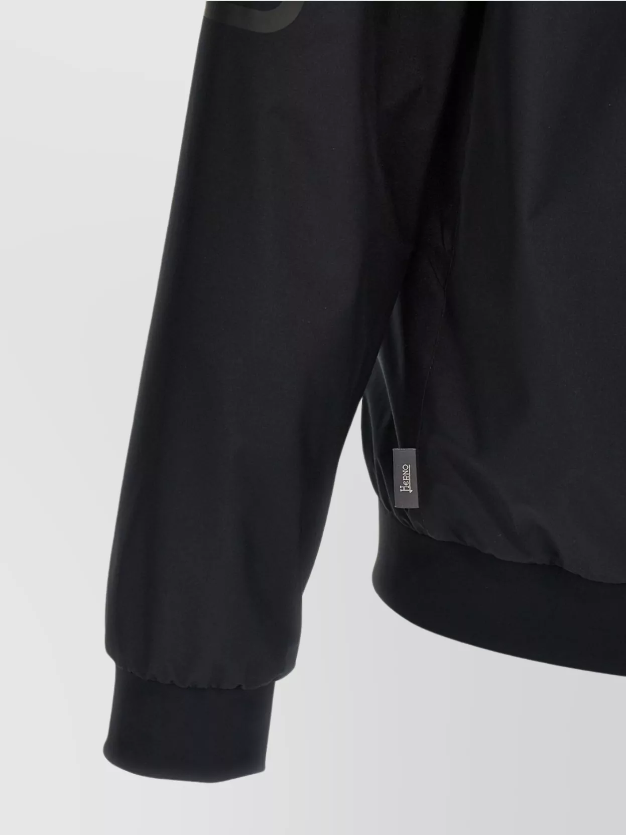 Herno Waterproof Bomber Jacket With Ribbed Details
