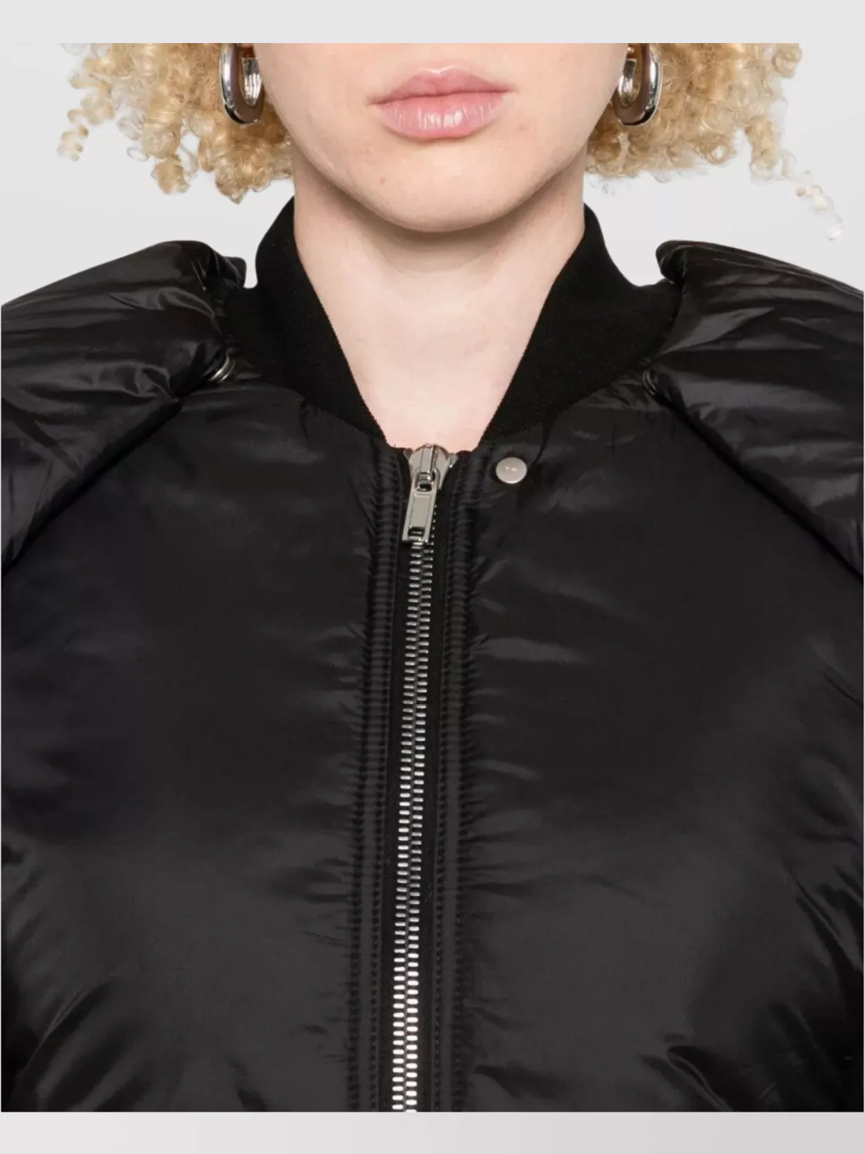 Rick Owens Drkshdw Versatile Cropped Nylon Jacket Collar