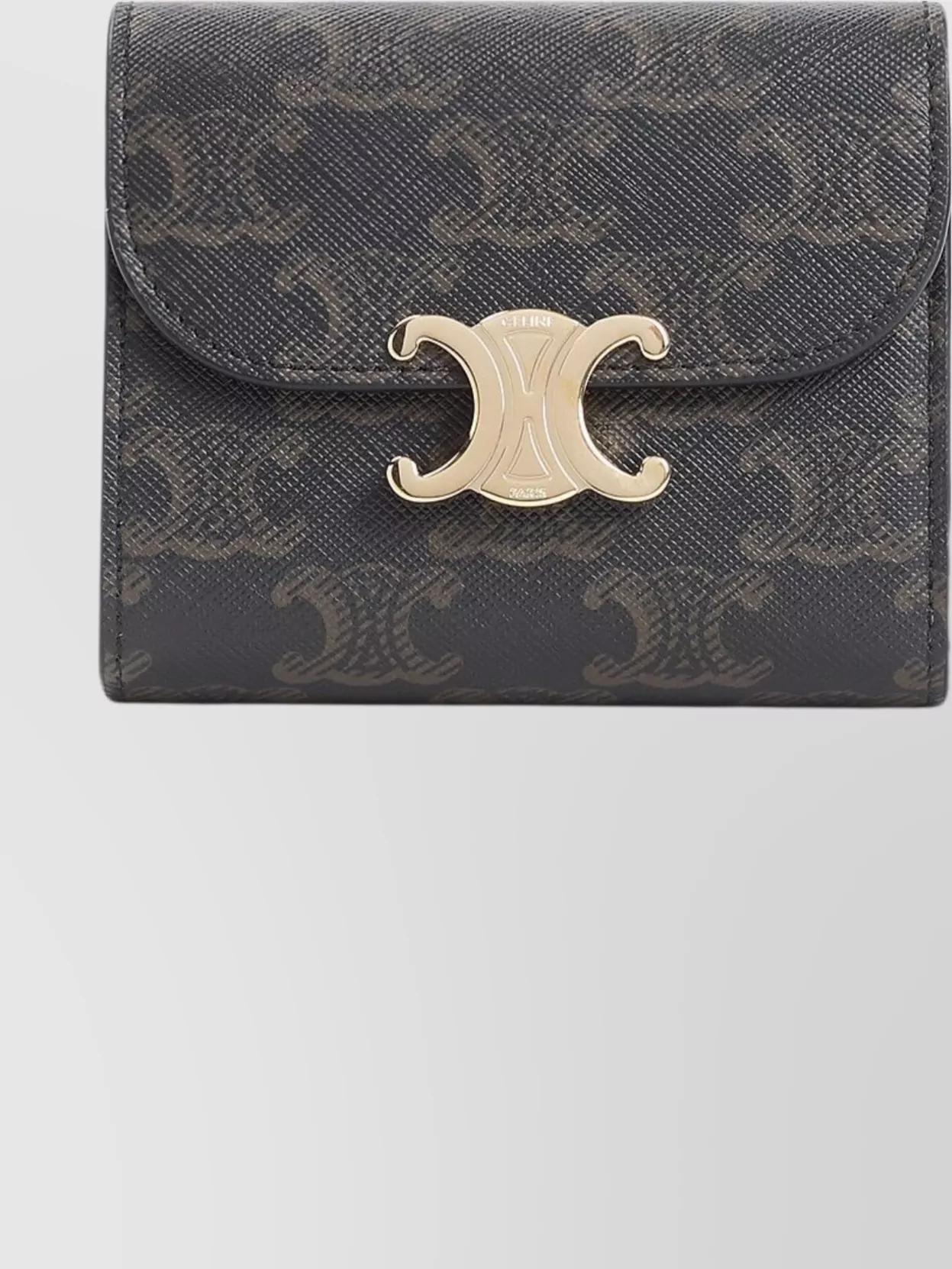 Celine Triomphe Small Flap Canvas Wallet