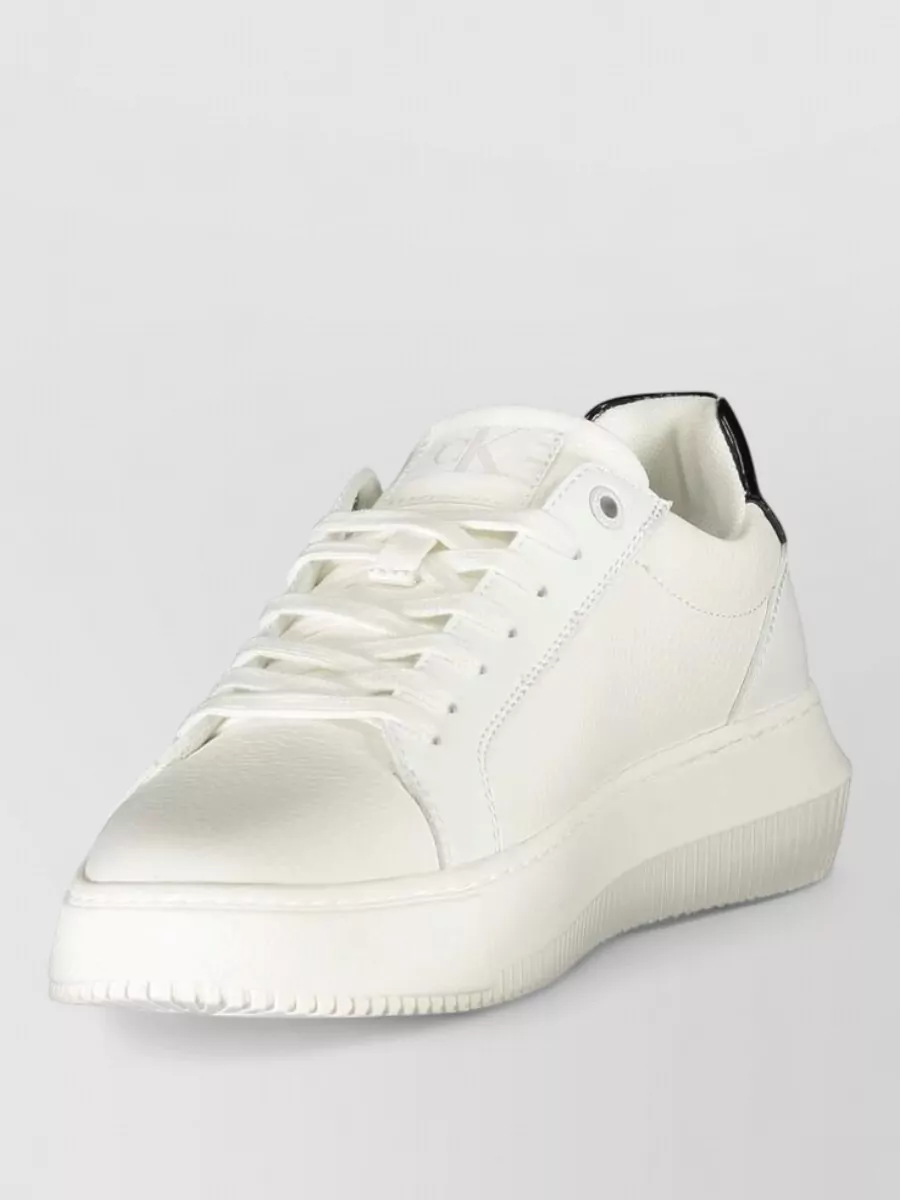 Calvin Klein leather lace-up sneakers