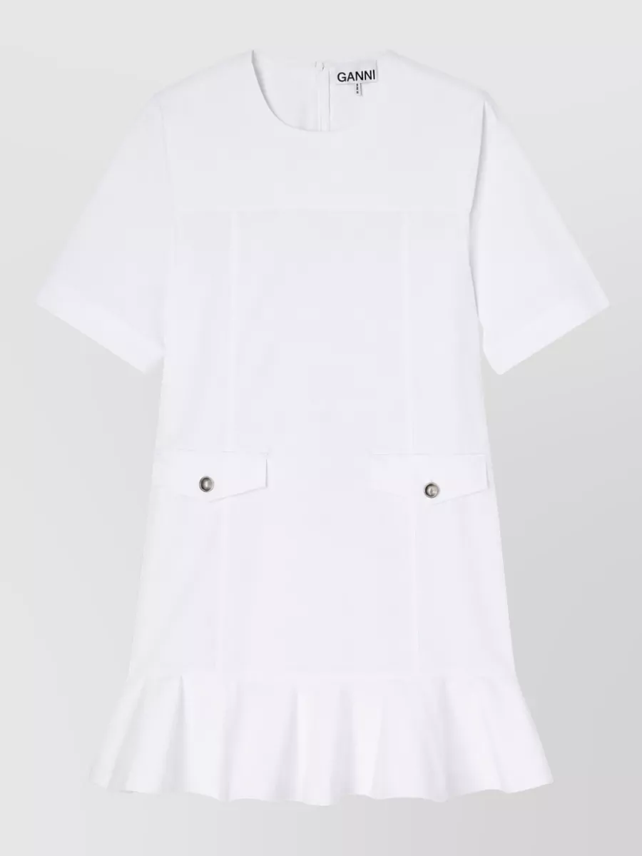 Ganni cotton mini dress