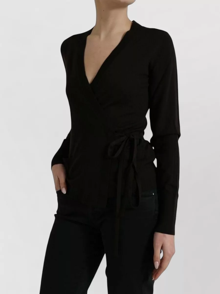 Dolce&Gabbana Virgin Wool V-Neck Wrap Cardigan