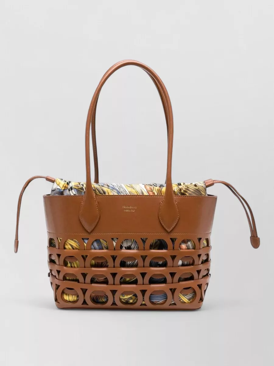 Ferragamo Gancini leather shoulder bag