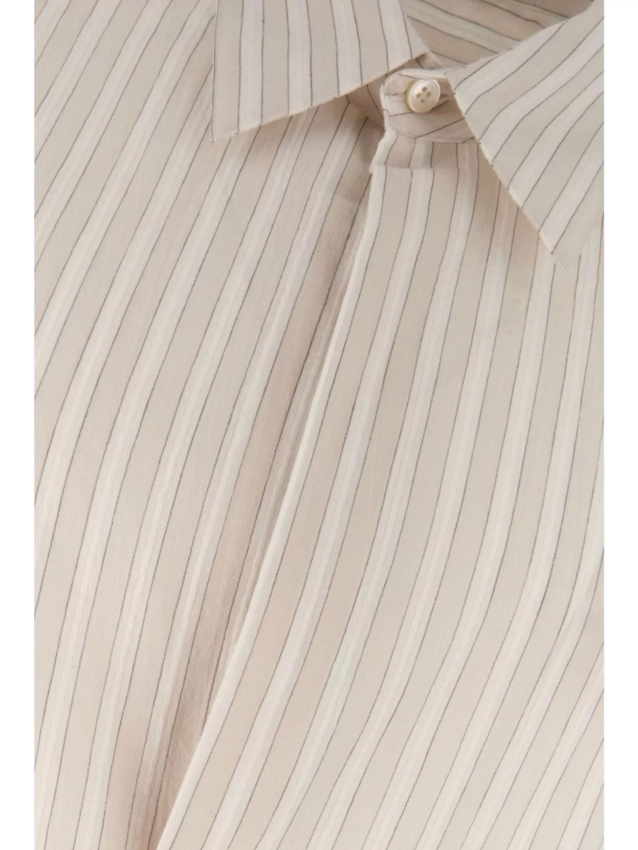 Lanvin Embroidered Stripes Cotton Shirt
