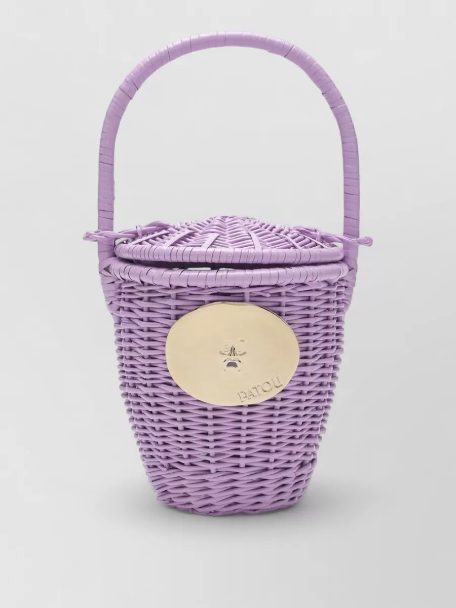 Patou wicker bucket bag