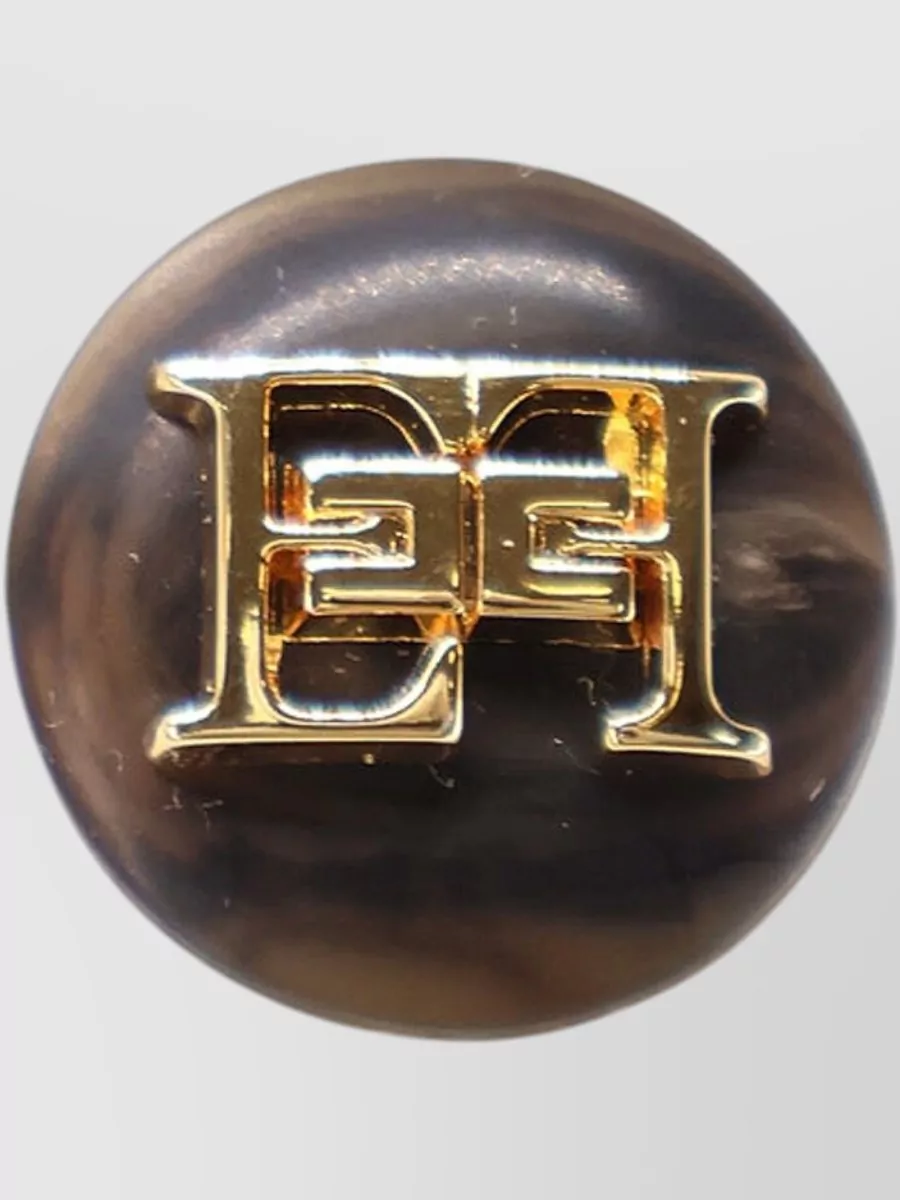 Elisabetta Franchi Tailored Shorts Pleats Pockets Belt Loops Cuffs