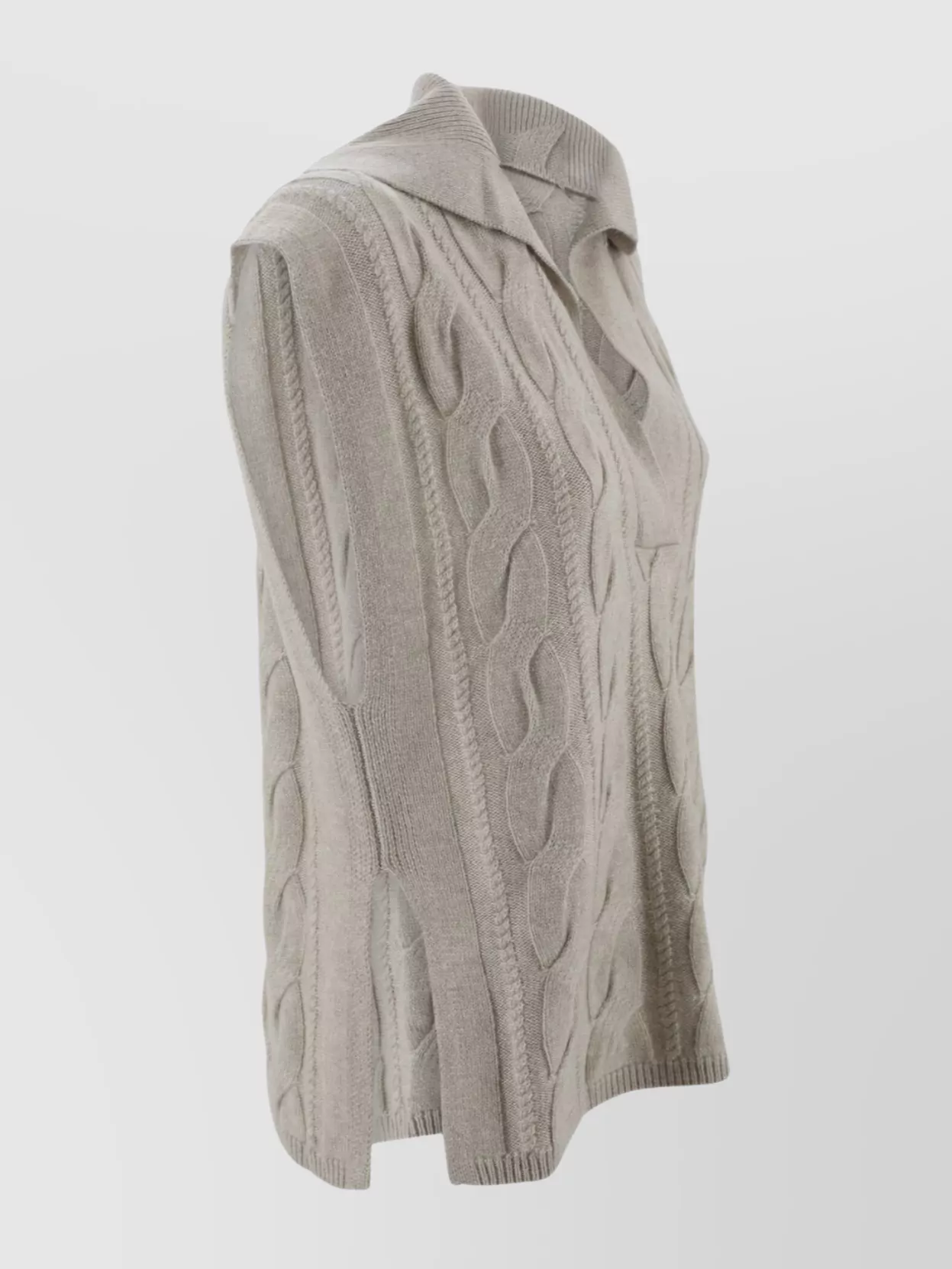 S Max Mara Cable Knit Wool Cashmere Vest