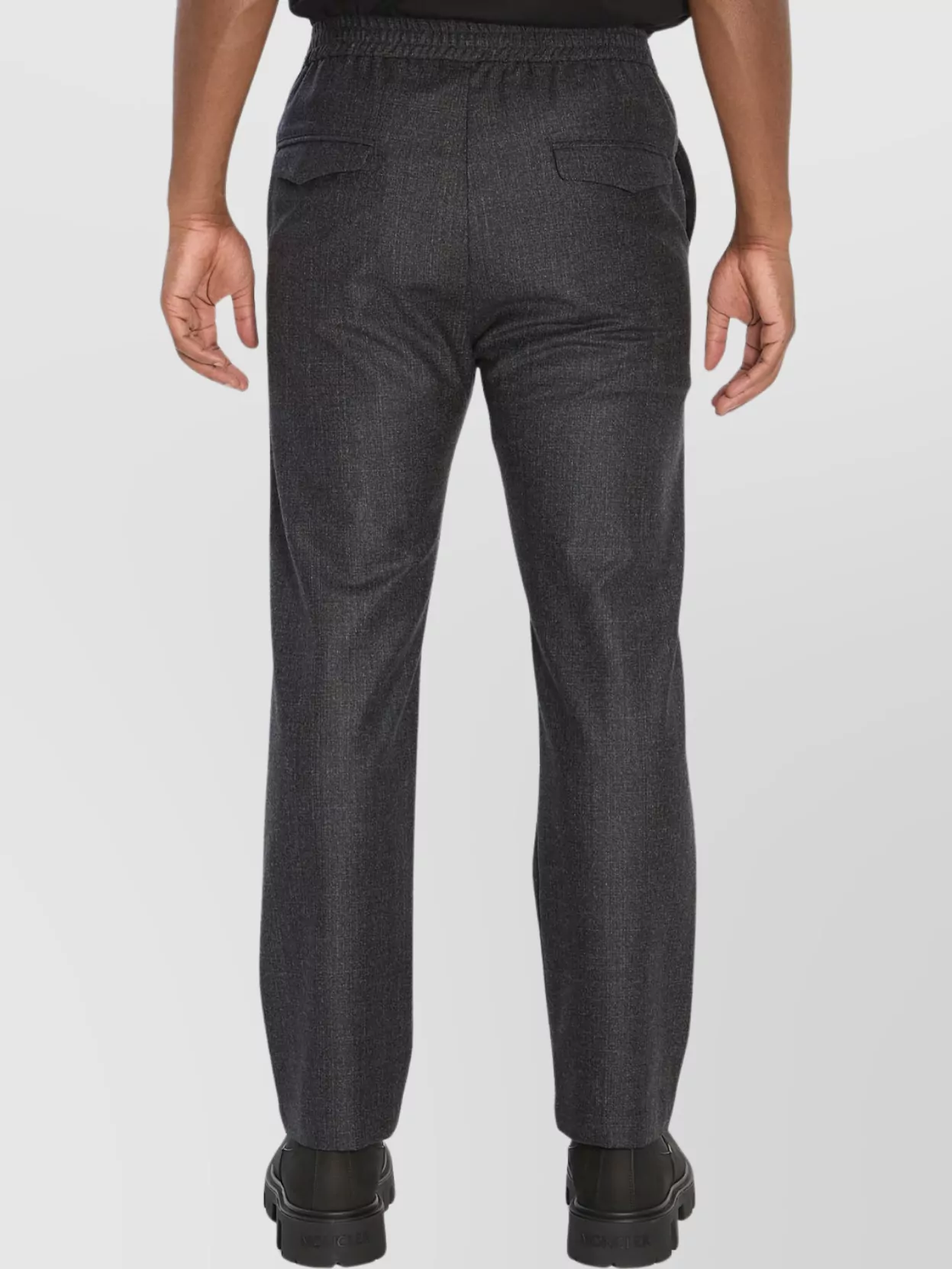 Barena Wool Trousers With Elasticated Waistband And Pockets